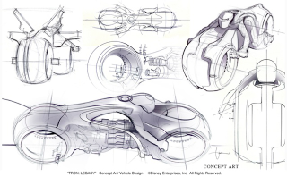 Illustration for article titled How Tron: Legacy Light Cycle Designers Made the Sexiest, Coolest Vehicle Ever